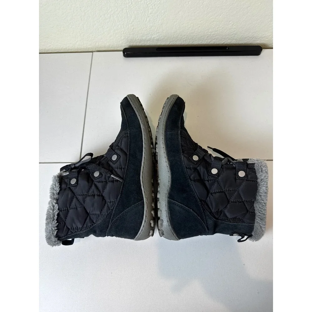 Columbia Minx Shorty II Omni Heat Women Size 7.5 Winter Quilted Faux Fur Boots